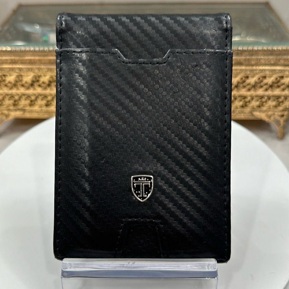 Travando - Austin - Men’s Slim Wallet w Money Clip, EUC, RFID protection